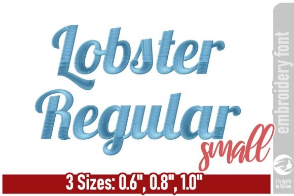 Evaluating Lobster Regular Embroidery Font - Small