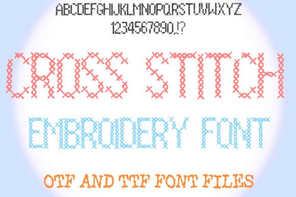 Quirky Cross Stitch Embroidery for Apparel