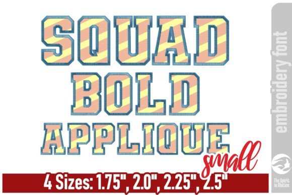Review: Squad Bold Applique Embroidery Font - S