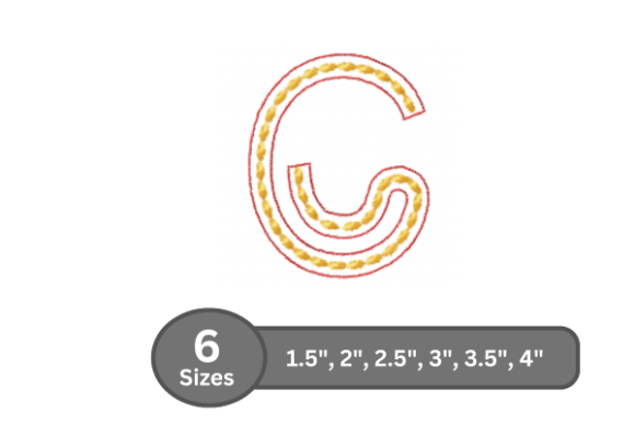 Rope Twist Alphabet -C: A Versatile Embroidery Font