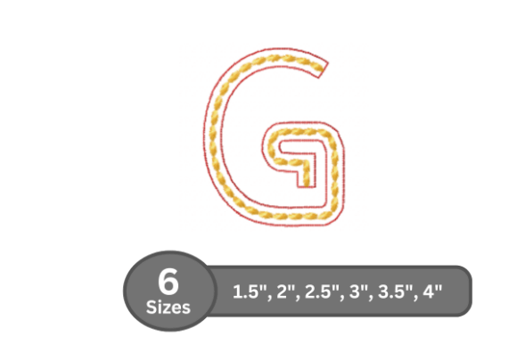 Rope Twist Alphabet - G: A Premium Embroidery Choice