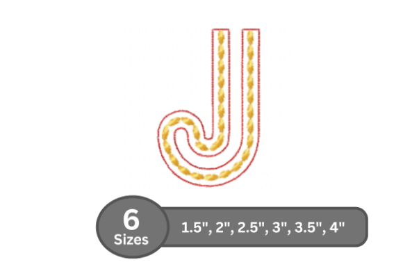 Rope Twist Alphabet - J: A Charming Embroidery Choice