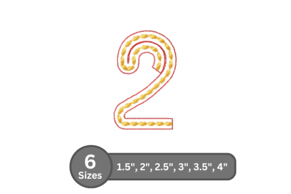 Rope Twist Number -2: A Versatile Embroidery Font
