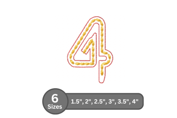 Rope Twist Number -4: A Versatile Embroidery Font