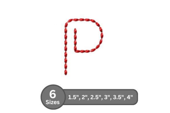 Soft Cord Alphabet -P: A Premium Embroidery Choice