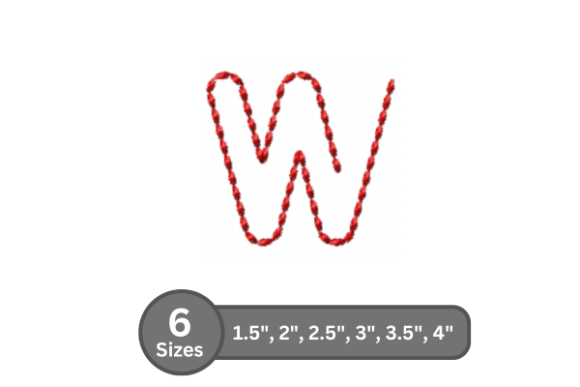 Soft Cord Alphabet -W: A Premium Embroidery Choice