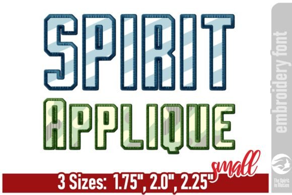 Spirit Applique Embroidery Font - Bold and Clean